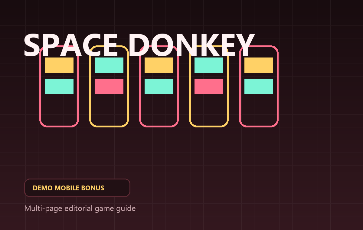 Space Donkey game cover for demo mode, mobile play and bonus access